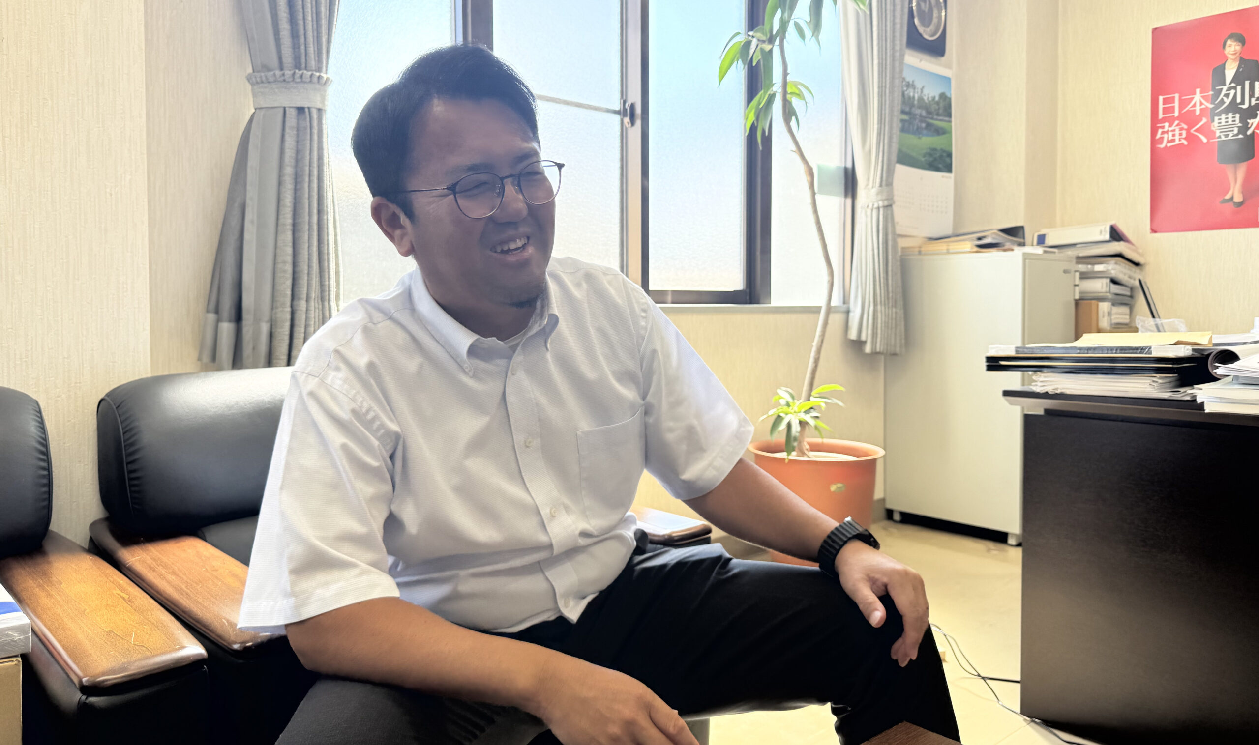 山口道路興業株式会社でのインタビュー風景